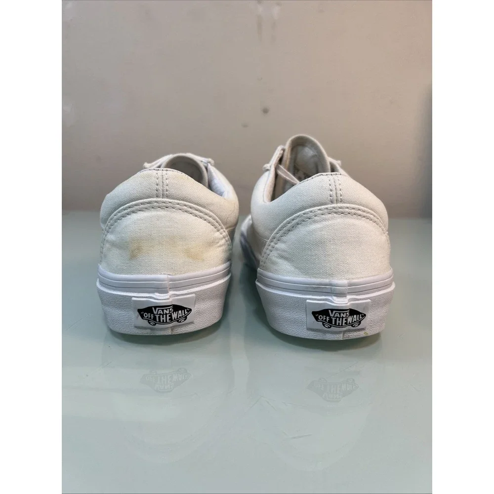 Vans Old Skool Triple White‎ Sneakers Womens 6.5 Clean Classic